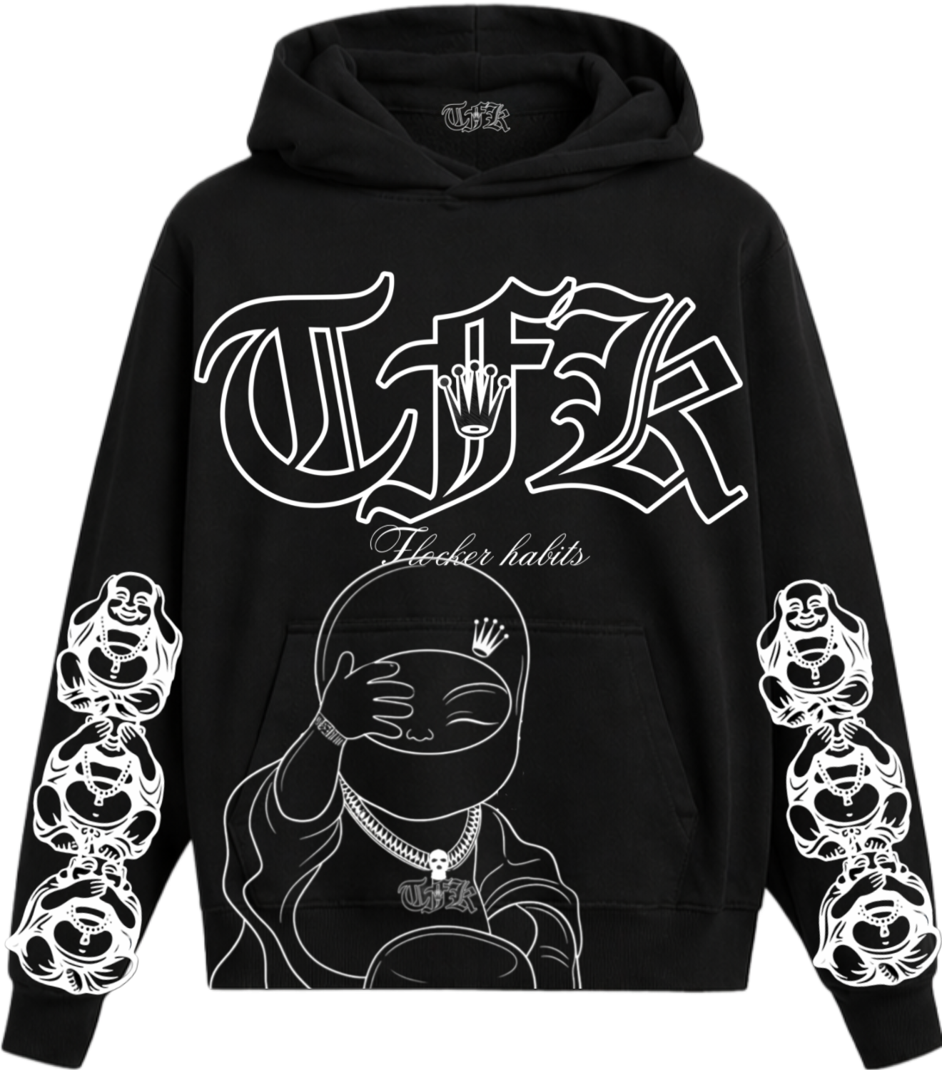 Blk-Buddha Hoodie