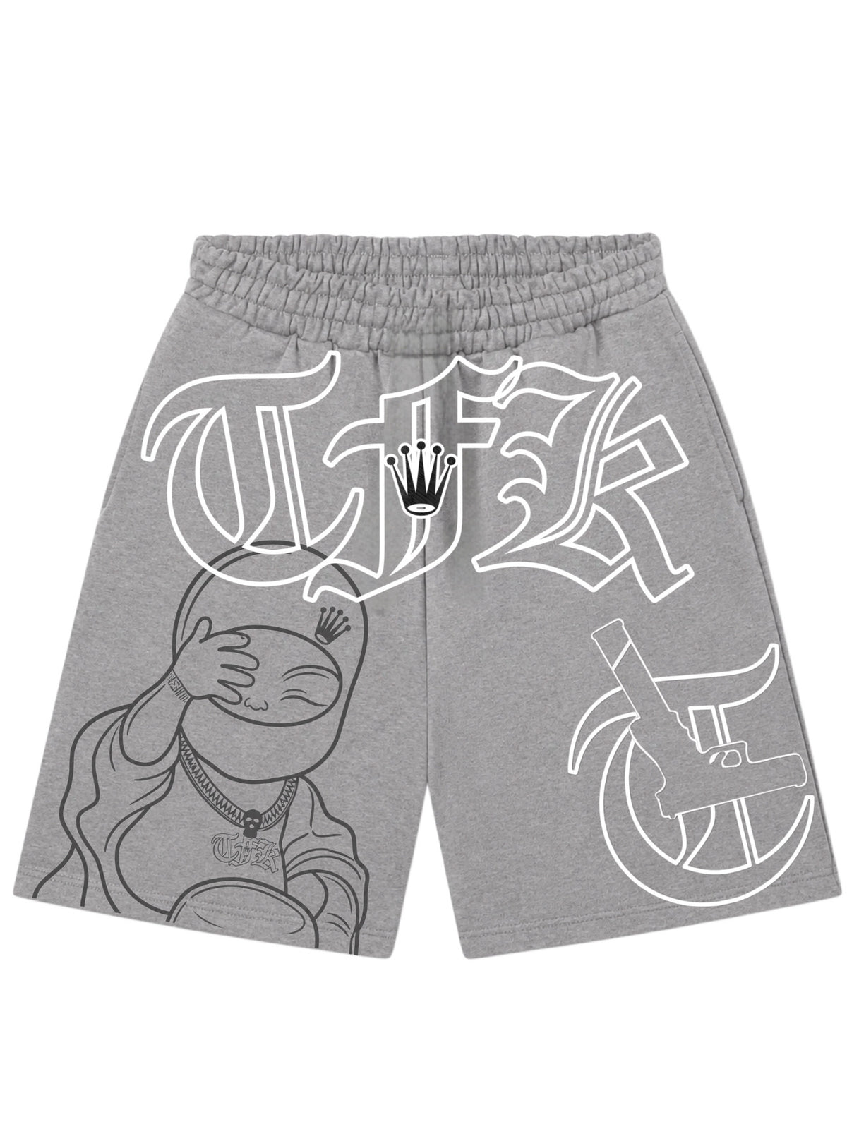 Grey-Buddha Flocker crew neck