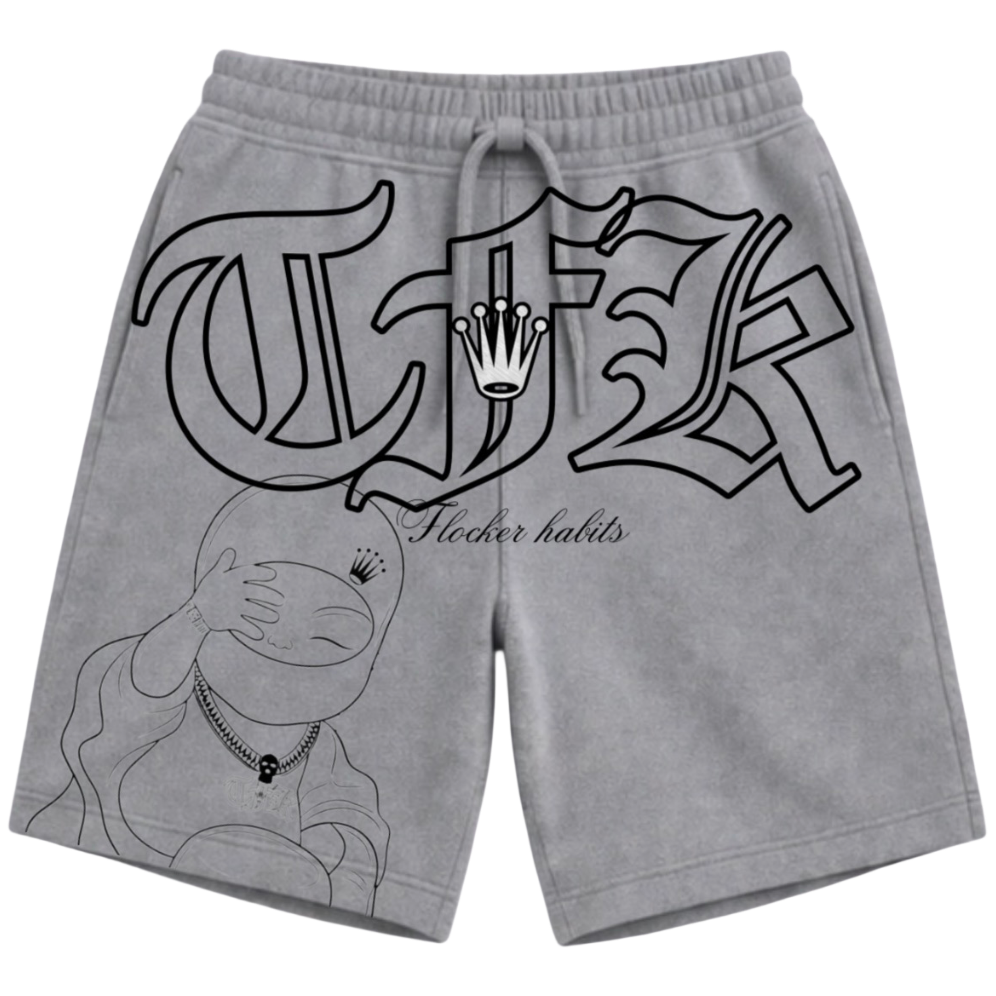Grey-Buddha shorts