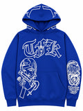 Blue-Flocker hoodie