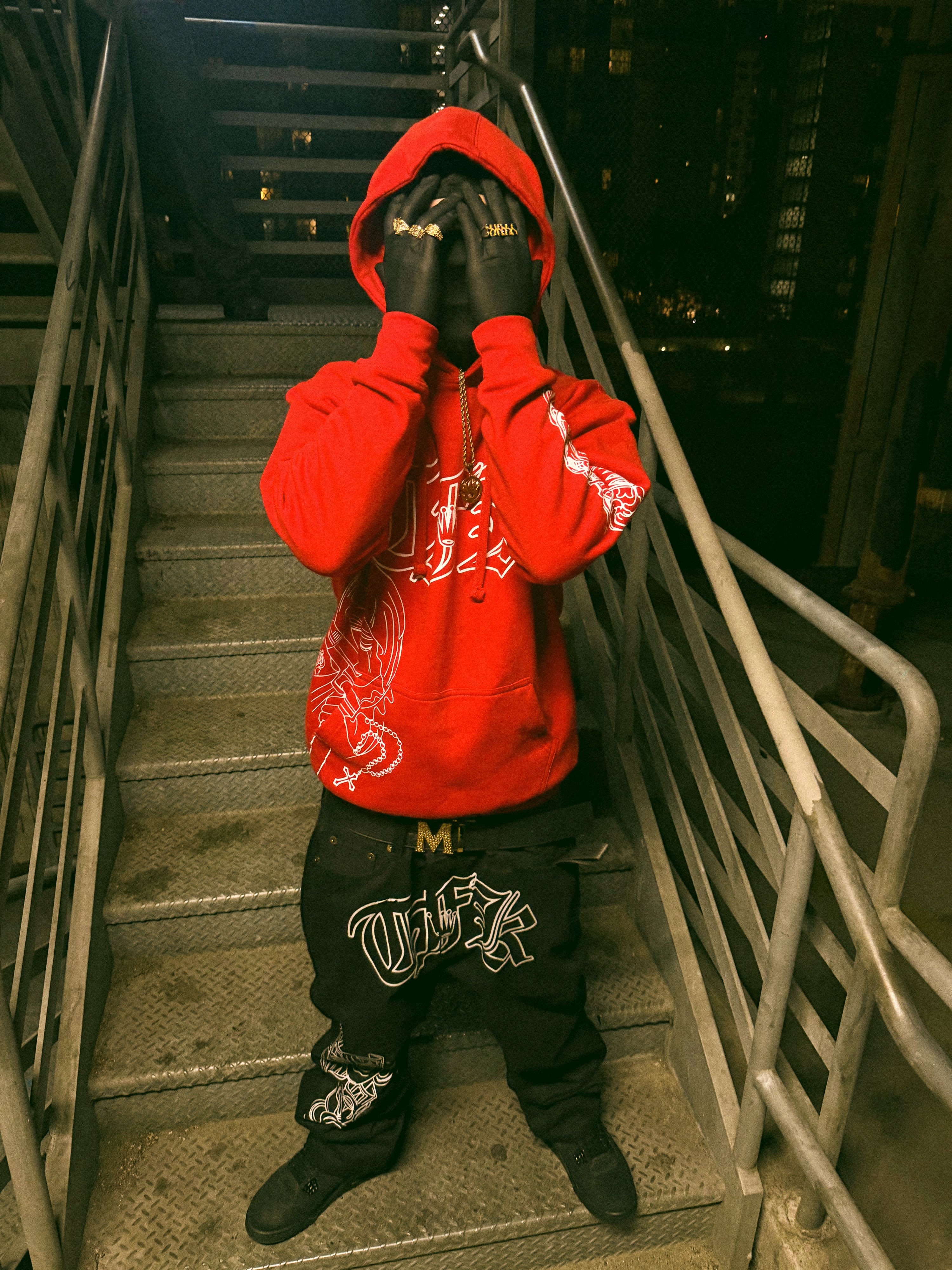 Red-Rosary Hoodie