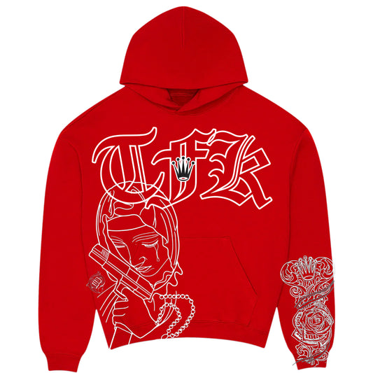 Red-Rosary Hoodie