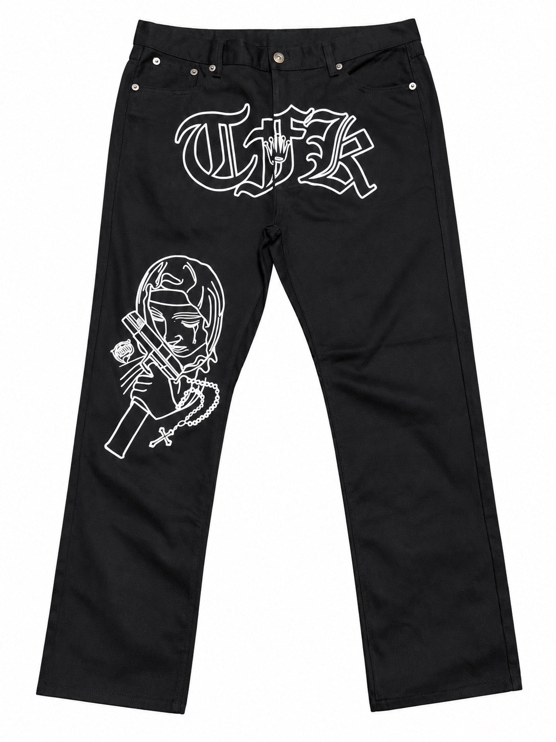 Blk-Rosary jeans