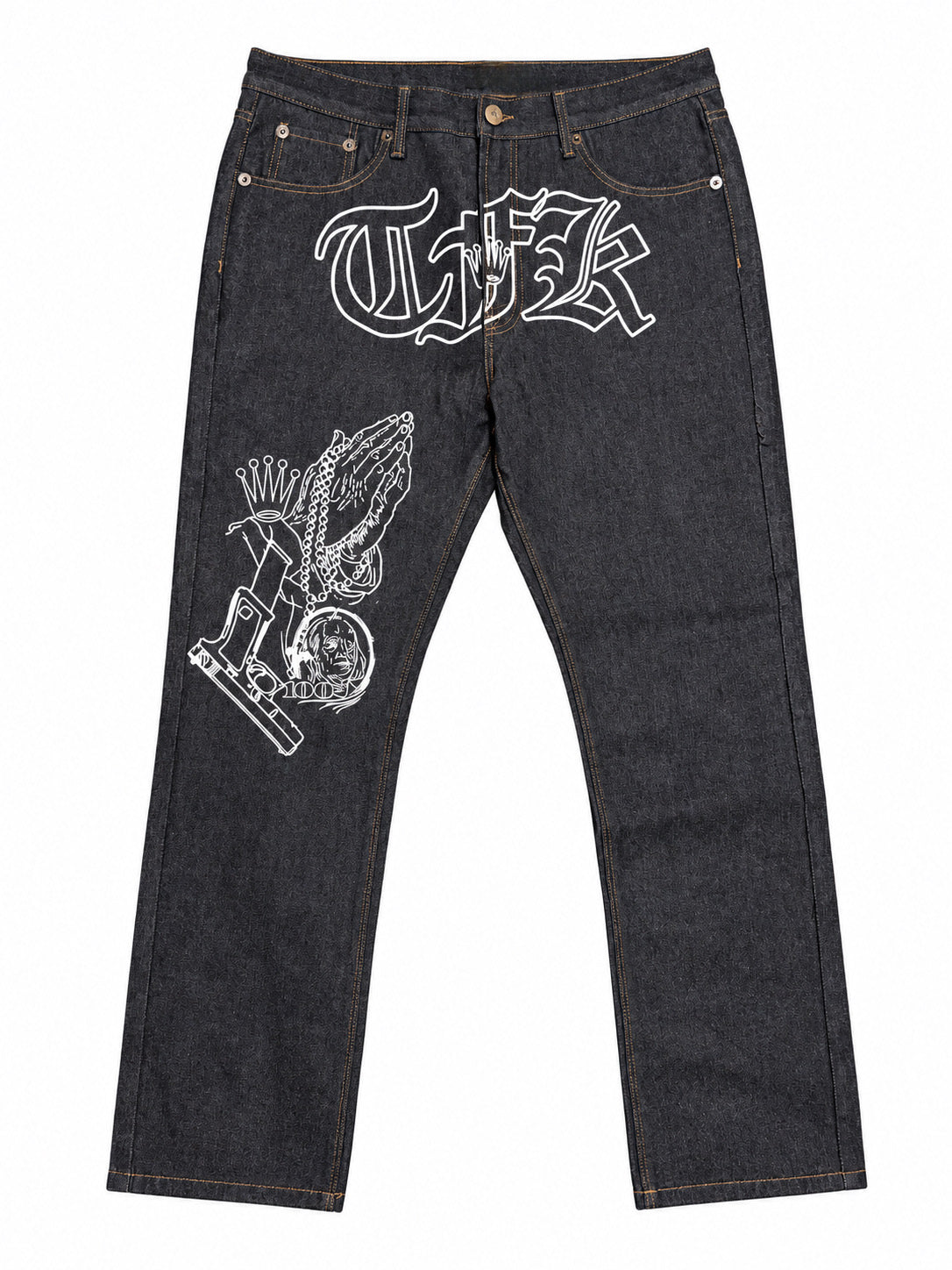 Charcoal-Flocker Jeans