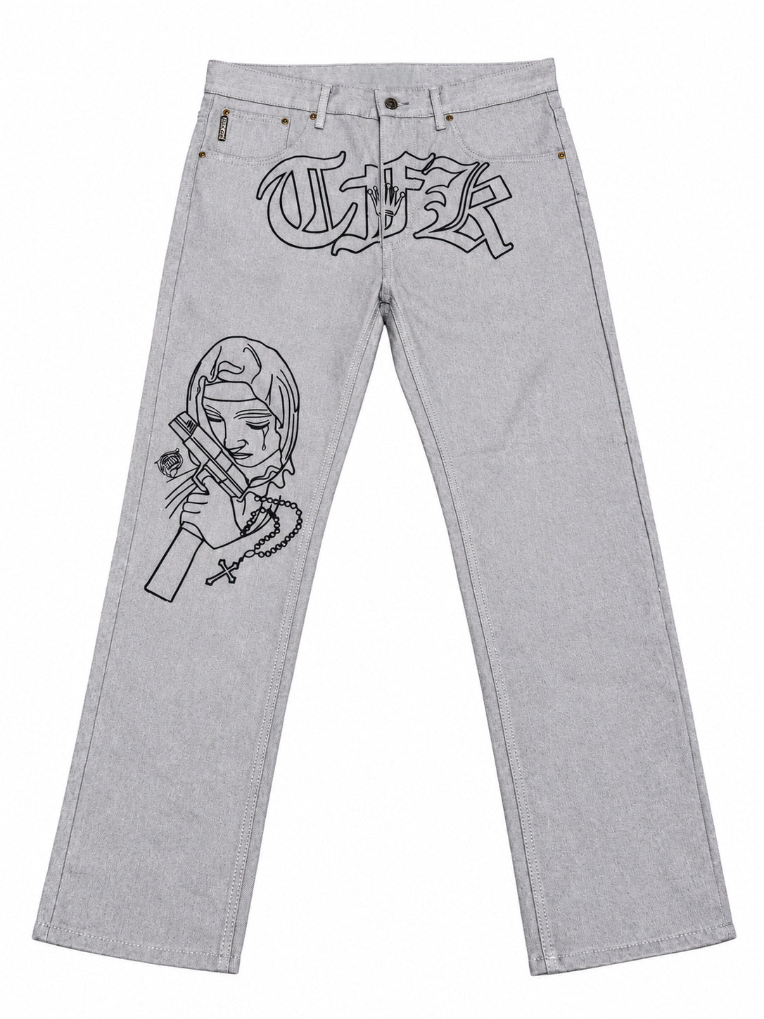 Grey-Rosary jeans