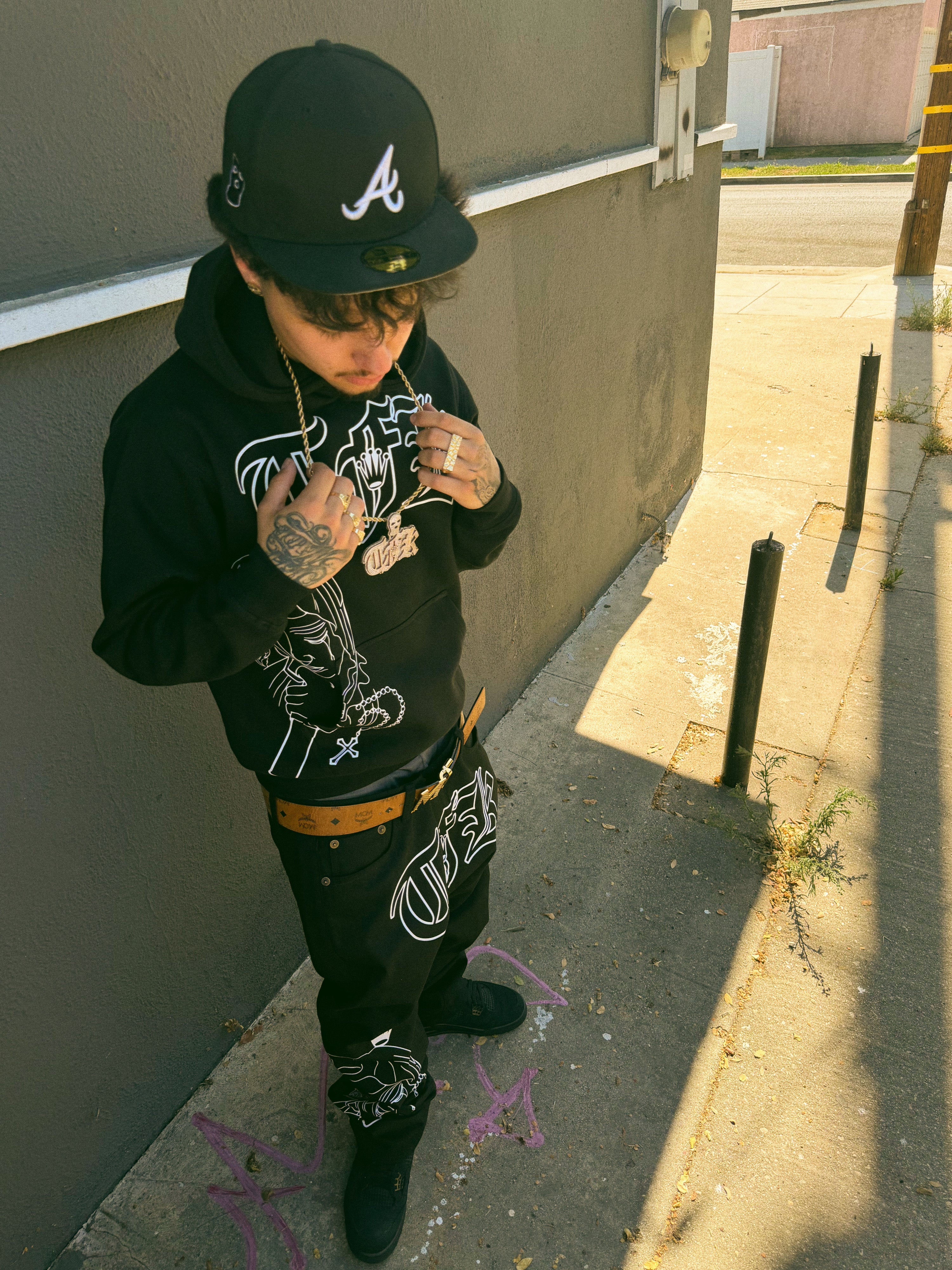 Blk-Rosary Hoodie