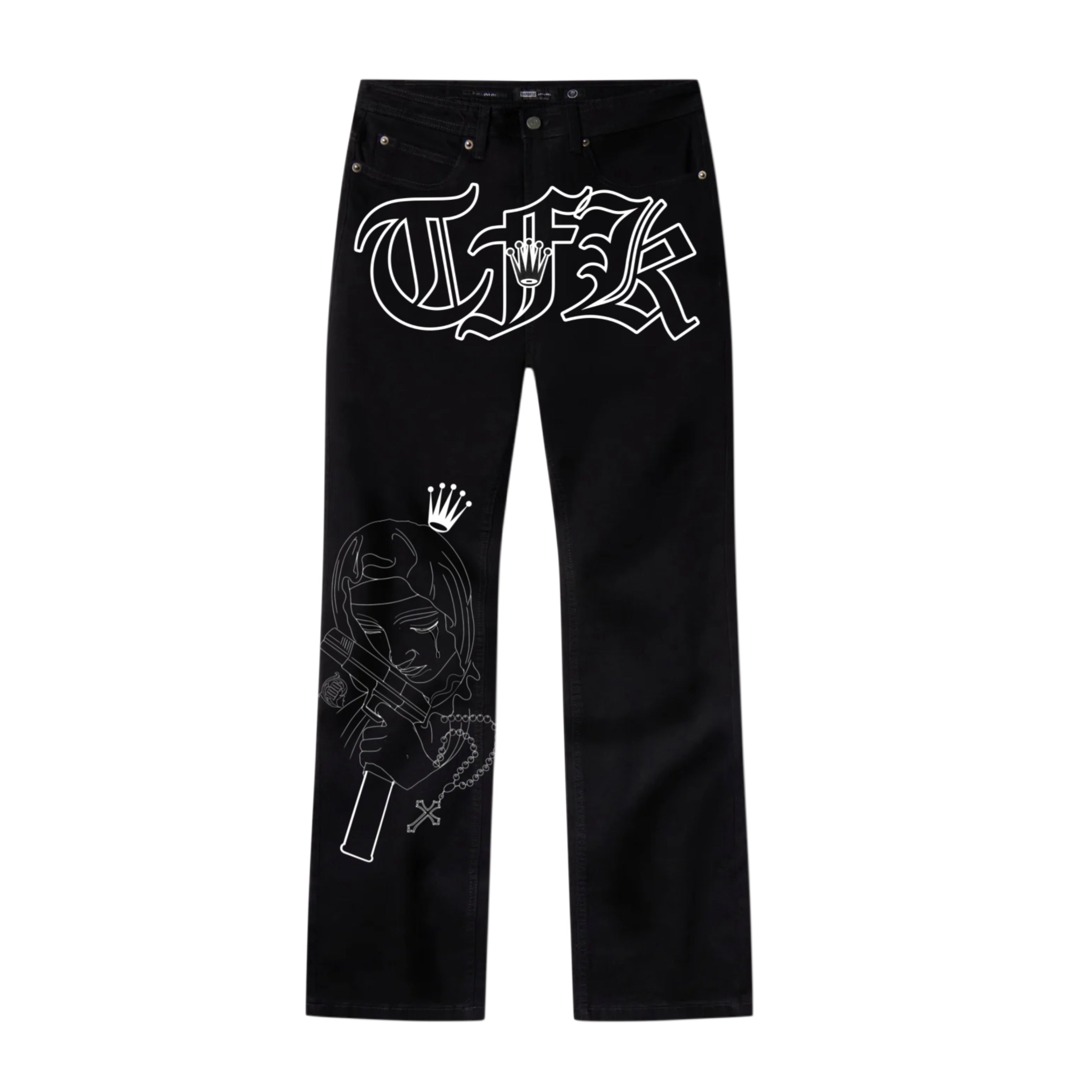 Blk-rosary jeans