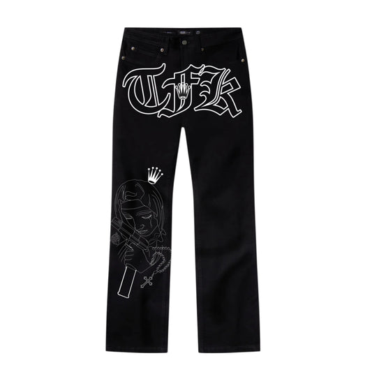 Blk-rosary jeans