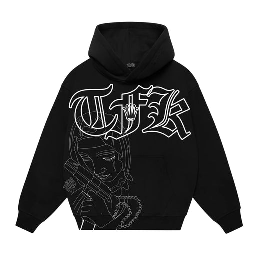 Blk-Rosary Hoodie
